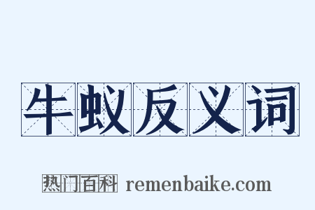 牛蚁反义词是什么意思的图片